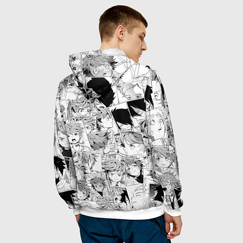 Мужская толстовка Обещанный Неверленд pattern / 3D-Белый – фото 4