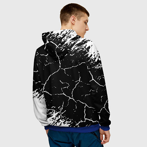 Мужская толстовка 228 rap трещины / 3D-Синий – фото 4