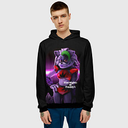 Толстовка-худи мужская Five Nights at Freddys: Security Breach Волчица Ро, цвет: 3D-черный — фото 2