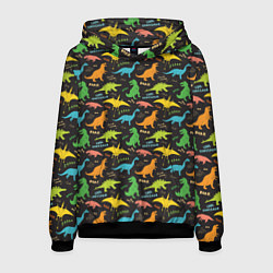 Мужская толстовка Разноцветные Динозавры