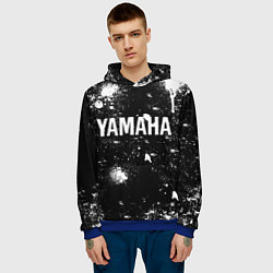 Толстовка-худи мужская YAMAHA - БРЫЗГИ, цвет: 3D-синий — фото 2