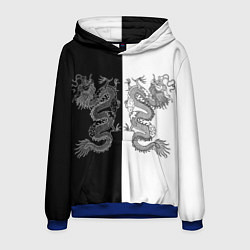 Мужская толстовка Double Dragon Дракон Чб