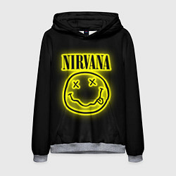 Толстовка-худи мужская NIRVANA неон, цвет: 3D-меланж