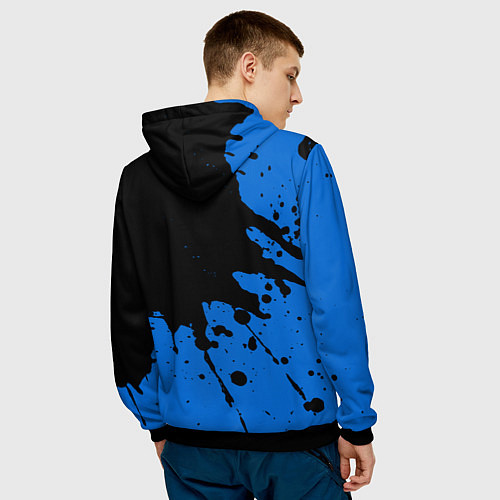 Мужская толстовка МЕРСЕДЕС Краска 5 / 3D-Черный – фото 4