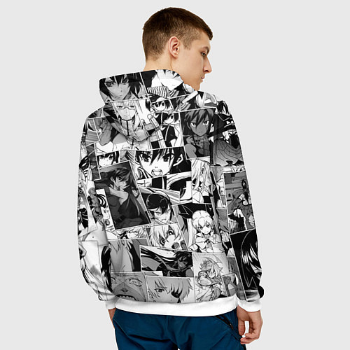 Мужская толстовка Убийца Акамэ pattern / 3D-Белый – фото 4