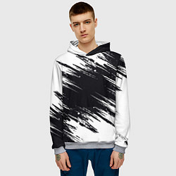 Толстовка-худи мужская БЕЛАЯ КРАСКА БРЫЗГИ, цвет: 3D-меланж — фото 2