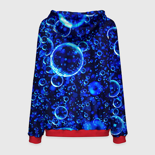 Мужская толстовка Пузыри воздуха в воде Pattern / 3D-Красный – фото 2