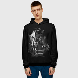 Толстовка-худи мужская Игра окончена но это не точно, цвет: 3D-черный — фото 2