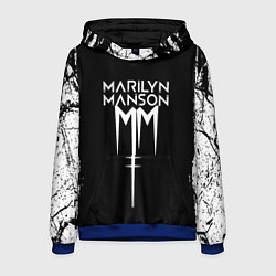 Толстовка-худи мужская Marilyn manson rock n roll, цвет: 3D-синий
