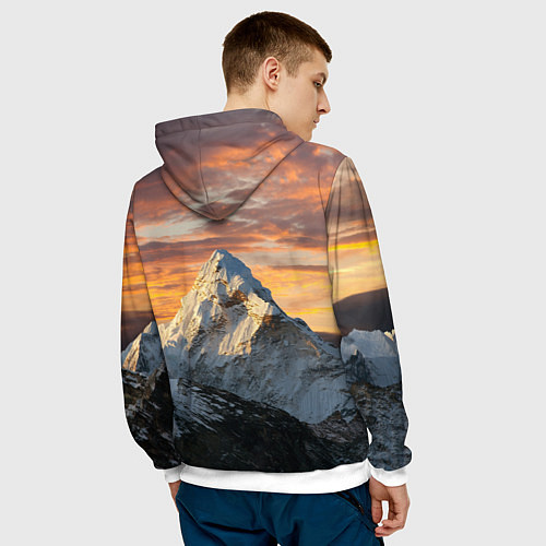 Мужская толстовка Та самая Джомолунгма Сагарматха Everest / 3D-Белый – фото 4