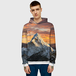 Толстовка-худи мужская Та самая Джомолунгма Сагарматха Everest, цвет: 3D-белый — фото 2