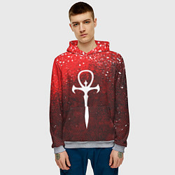 Толстовка-худи мужская The Masquerade Bloodhunt Emblem, цвет: 3D-меланж — фото 2