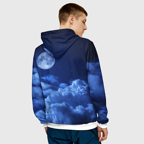 Мужская толстовка Пассажирский самолет Ту-214 / 3D-Белый – фото 4