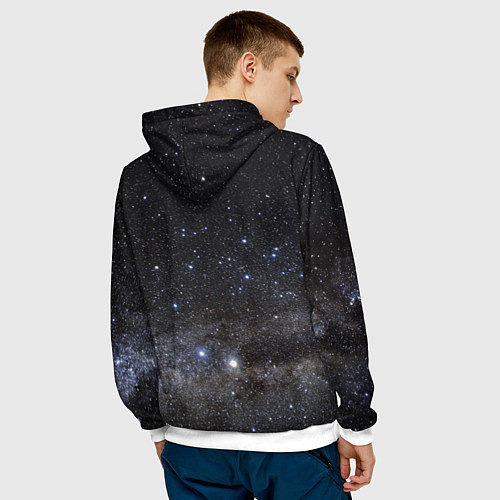Мужская толстовка Космический космос / 3D-Белый – фото 4