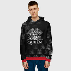 Толстовка-худи мужская Queen pattern, цвет: 3D-красный — фото 2