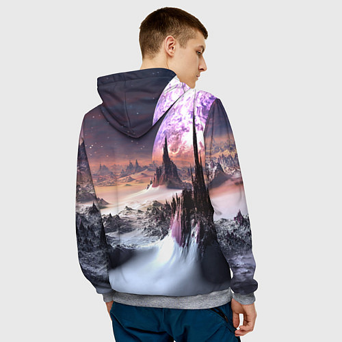 Мужская толстовка Cosmic fantasy art / 3D-Меланж – фото 4