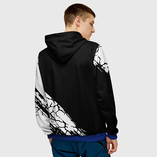 Мужская толстовка Slayer Трещины / 3D-Синий – фото 4