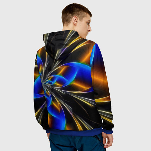 Мужская толстовка Neon vanguard pattern Fashion 2023 / 3D-Синий – фото 4