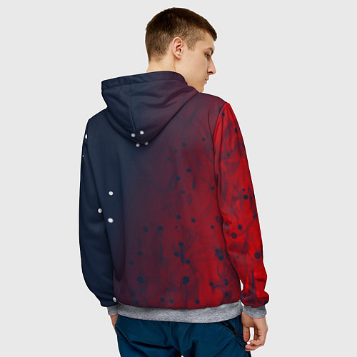 Мужская толстовка The witcher ГЕРАЛЬТ КОГОТЬ СИМВОЛЫ / 3D-Меланж – фото 4