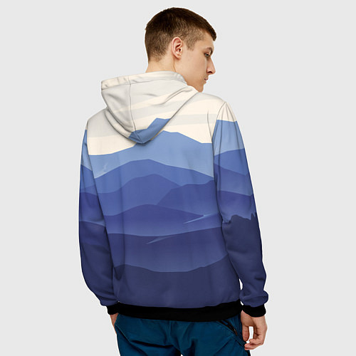 Мужская толстовка Нежность Природа / 3D-Черный – фото 4