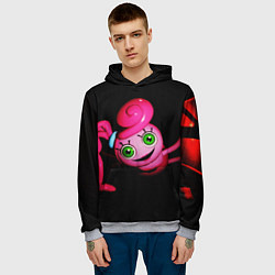 Толстовка-худи мужская POPPY PLAYTIME - Mommy long legs - Мама длинные но, цвет: 3D-меланж — фото 2