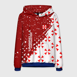 Толстовка-худи мужская Resident Evil Umbrella Corporation паттерн, цвет: 3D-синий