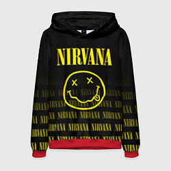 Толстовка-худи мужская Smile Nirvana, цвет: 3D-красный