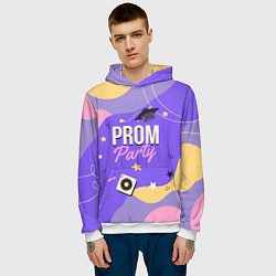 Толстовка-худи мужская Prom party, цвет: 3D-белый — фото 2