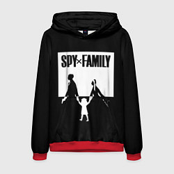 Мужская толстовка Spy x Family: Семья шпиона черно-белая