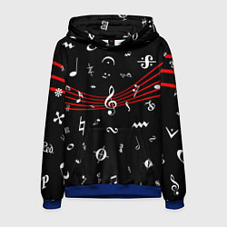 Мужская толстовка Нотные Знаки с Нотным Станом