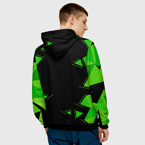 Мужская толстовка GreenMini HuggyWuggyPoppy Playtime / 3D-Черный – фото 4