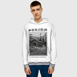 Толстовка-худи мужская In the arms of darkness - Burzum, цвет: 3D-меланж — фото 2