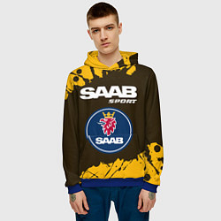 Толстовка-худи мужская СААБ Sport - Краска, цвет: 3D-синий — фото 2