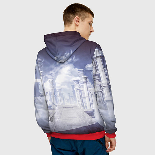 Мужская толстовка Genshin Impact - Qiqi / 3D-Красный – фото 4