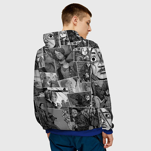 Мужская толстовка The last of us comix / 3D-Синий – фото 4