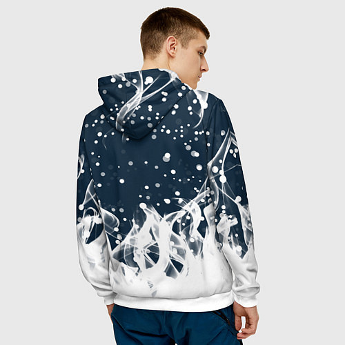 Мужская толстовка Marshmello белый огонь / 3D-Белый – фото 4