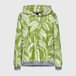 Толстовка-худи мужская Зелёные Тропики Лета, цвет: 3D-меланж