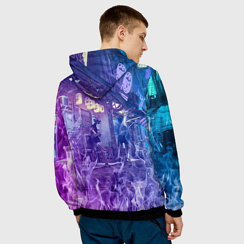 Мужская толстовка Stray: Viloet Logo / 3D-Черный – фото 4