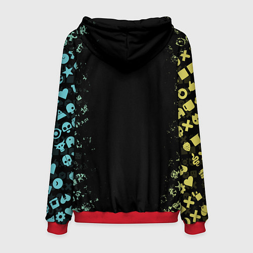 Мужская толстовка Love, Death and Robots Pattern / 3D-Красный – фото 2