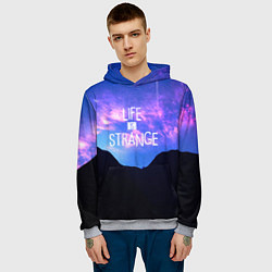 Толстовка-худи мужская Life Is Strange - абстракция, цвет: 3D-меланж — фото 2