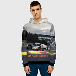 Толстовка-худи мужская Audi Sport Racing team Ауди Спорт Гоночная команда, цвет: 3D-черный — фото 2