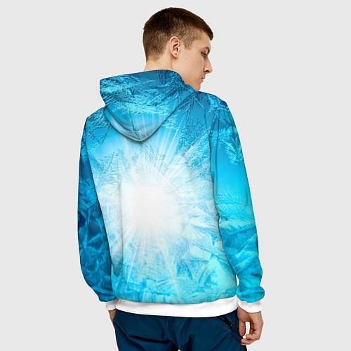 Мужская толстовка Лед Вспышка света / 3D-Белый – фото 4
