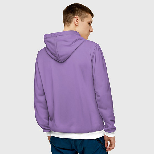 Мужская толстовка I PURPLE U - TAEHYUNG BTS / 3D-Белый – фото 4