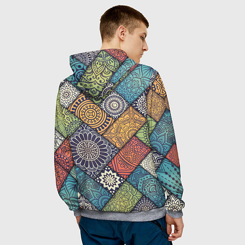 Мужская толстовка Мандала орнамент / 3D-Меланж – фото 4