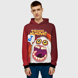 Толстовка-худи мужская My singing monster, цвет: 3D-черный — фото 2