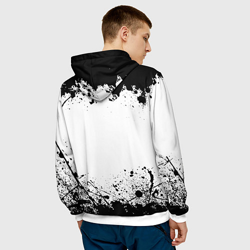 Мужская толстовка Инь Янь Гранж / 3D-Белый – фото 4