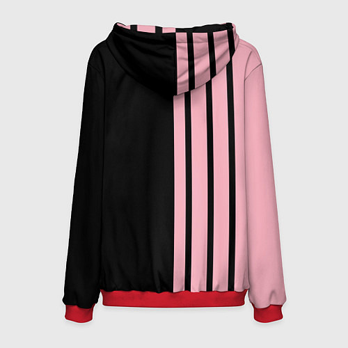 Мужская толстовка BLACKPINK HALF BLACK-PINK MINI LOGO / 3D-Красный – фото 2