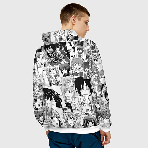 Мужская толстовка Log Horizon pattern / 3D-Белый – фото 4
