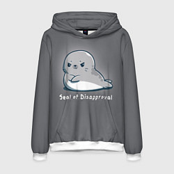 Толстовка-худи мужская Seal of Disapproval, цвет: 3D-белый