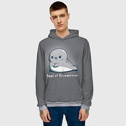 Толстовка-худи мужская Seal of Disapproval, цвет: 3D-меланж — фото 2
